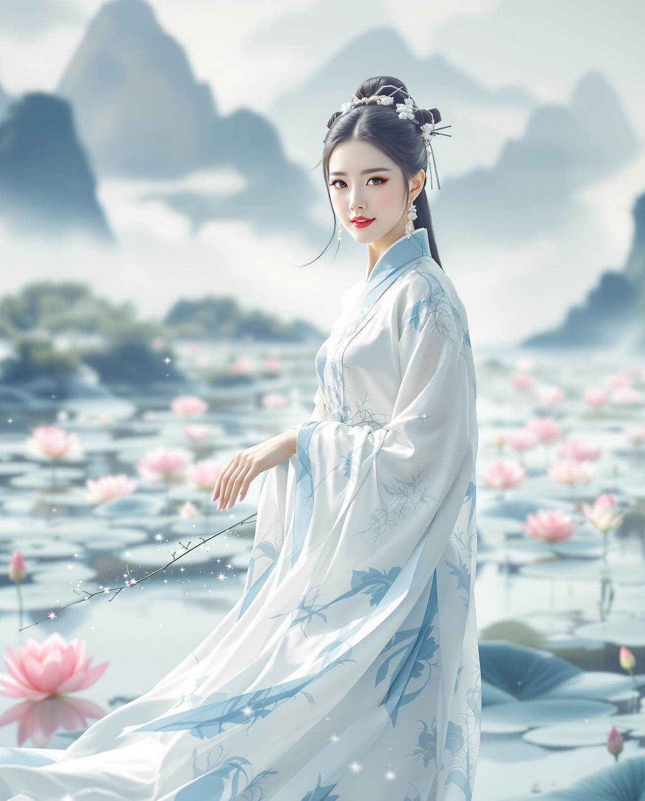 cosplay福利 - 水墨意境汉服写真 - 汉服、水墨、古典、东方美学